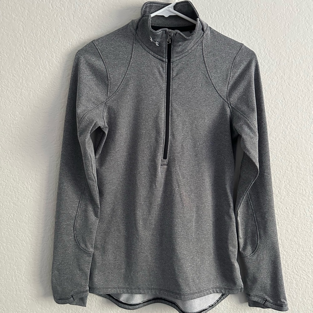 Under Armour ColdGear 1/2 zip running pullover gray